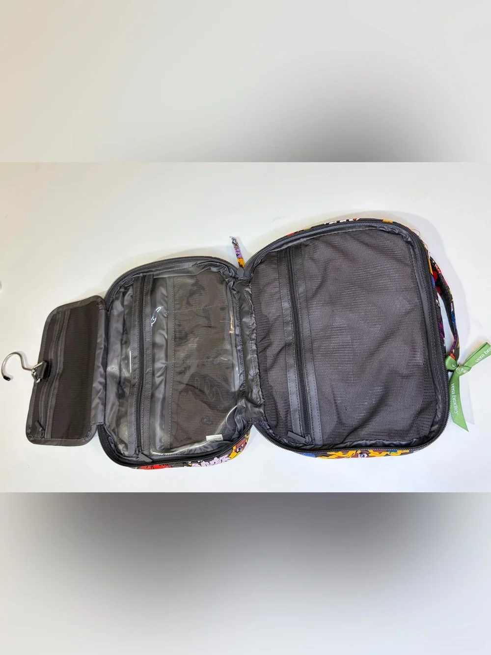 Vera Bradley Hanging Travel Organizer Gray Floral Butterfly NWOT